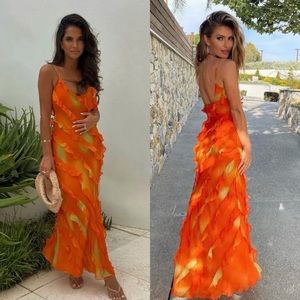 rat and boa rio maxi dress orange Rat & Boa - Rio Dress Sz 10 Orange